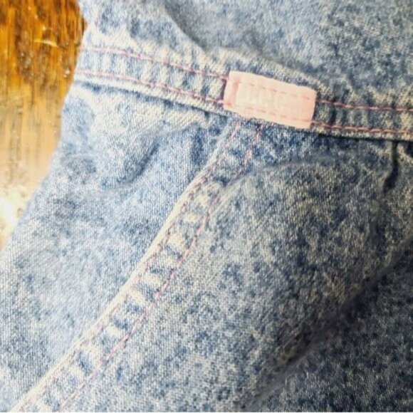 Vintage 80s 90s Lee Jeans Girls Denim Overalls Cottagecore Retro 4T - Picture 4 of 11